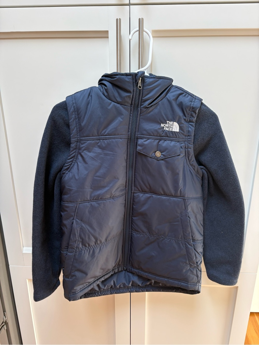 The North Face Kids' Navy Hybrid Puffer Hooded Jacket Size M (10-12)
